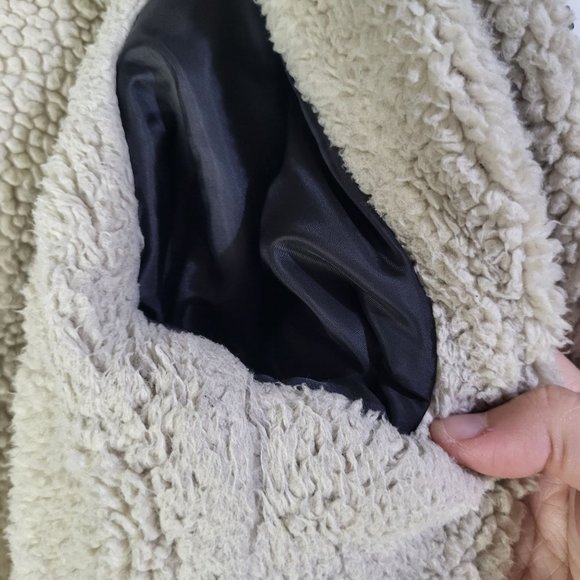 Eddie Bauer Men's Outdoor SZ LG Gray Black Sherpa Lined Zip Up Jacket - Picture 9 of 16